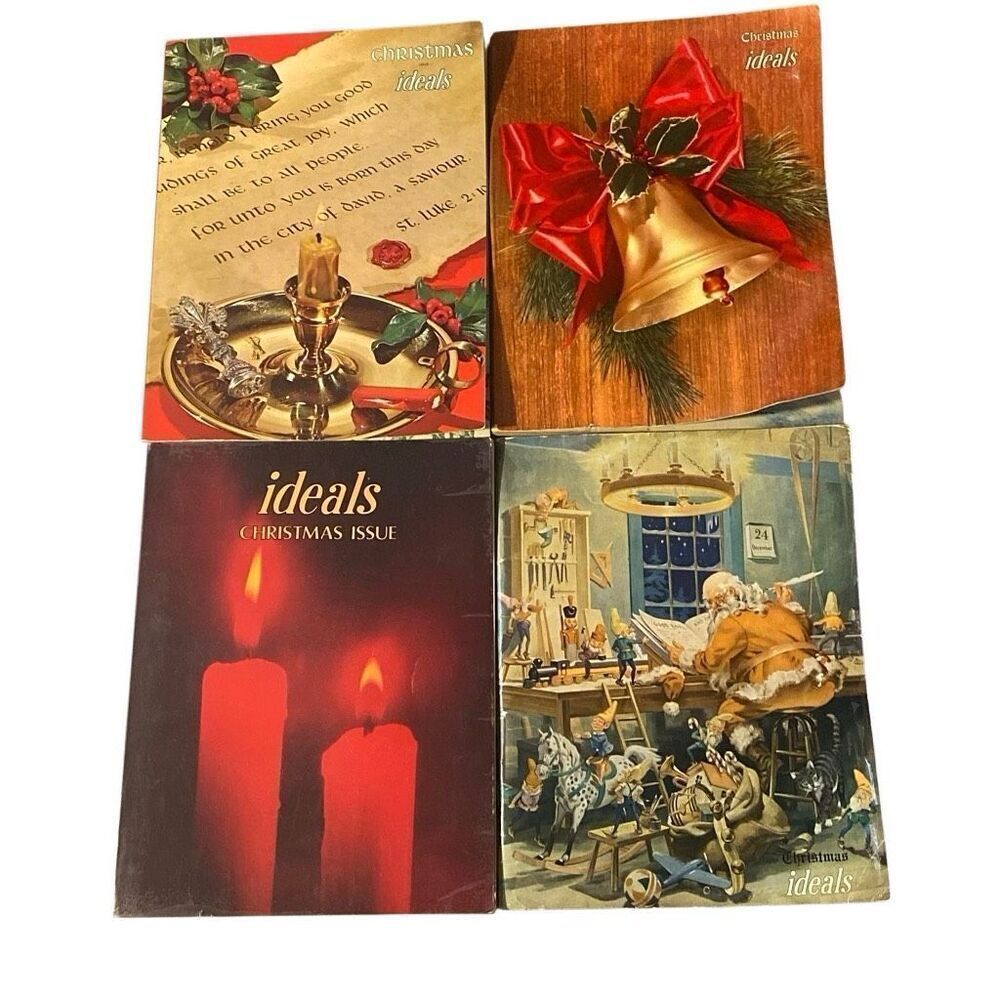 Vintage Christmas Ideals Magazine Lot 4 from 1945 1956 1970 1978 Vtg ephemera
